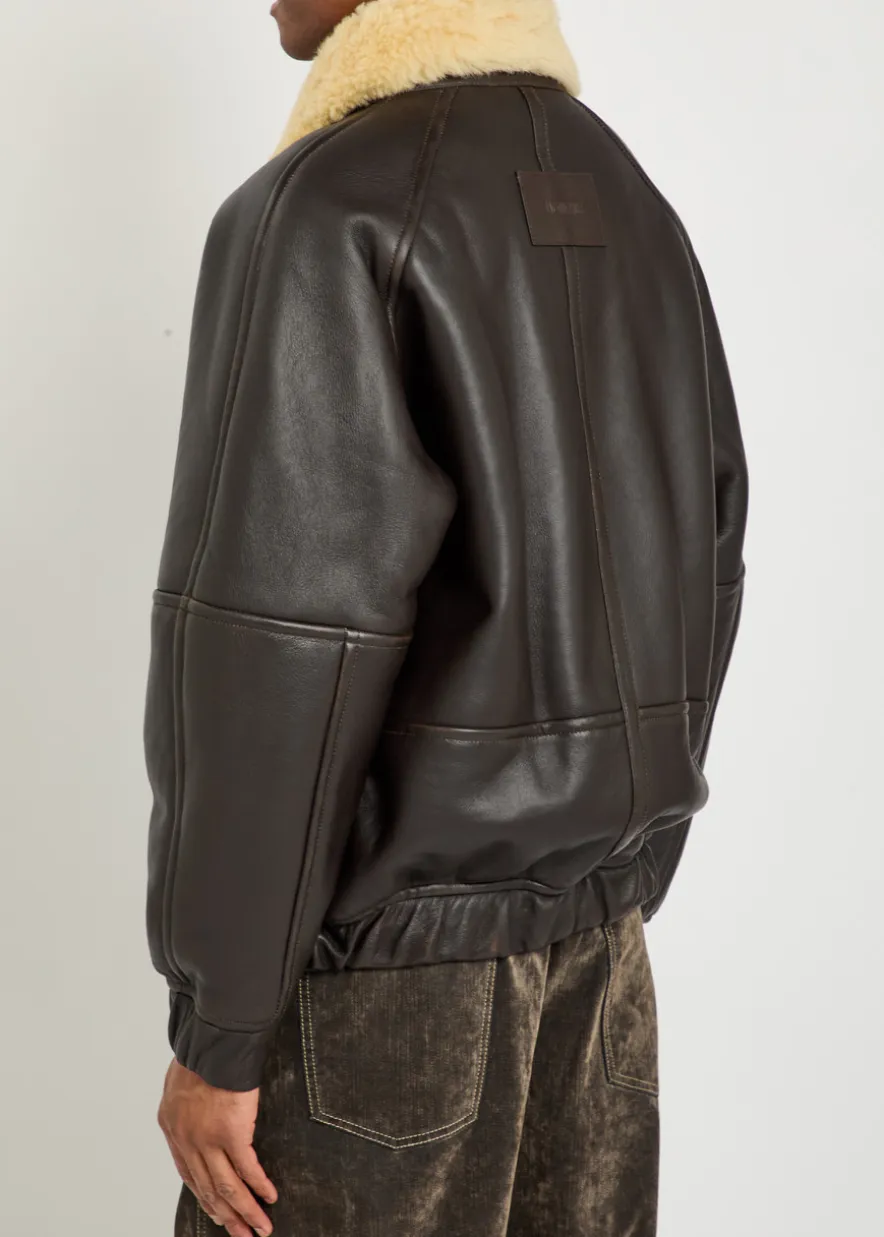 Le Bombardier leather bomber jacket