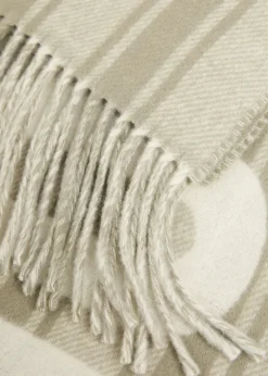 L'echarpe logo fringed wool scarf