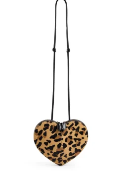Le Coeur leopard-print calf hair crossbody bag