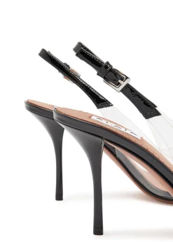Le Coeur 90 patent leather slingback pumps