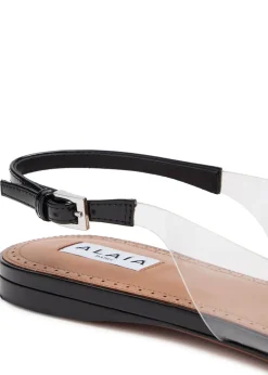 Le Coeur patent leather slingback flats