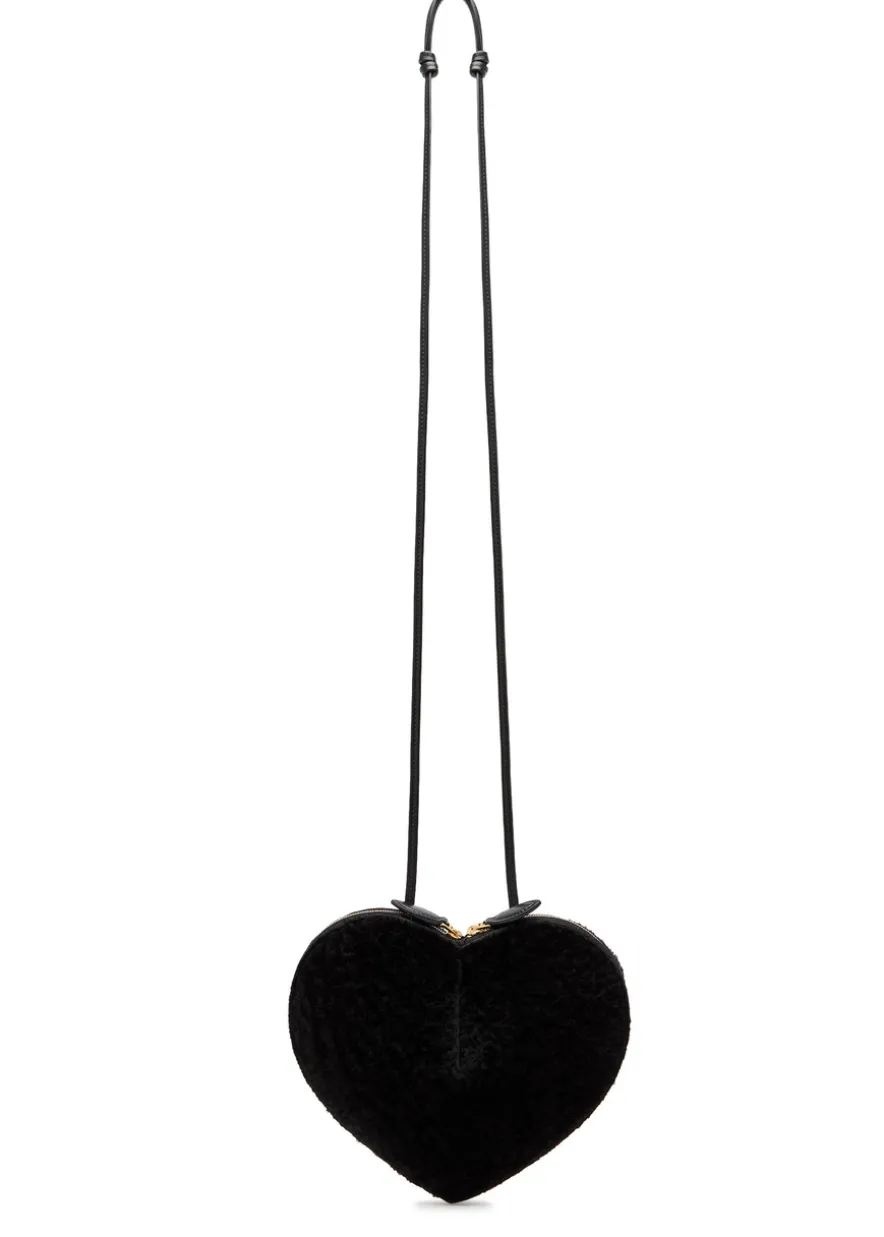 Le Coeur shearling cross-body bag