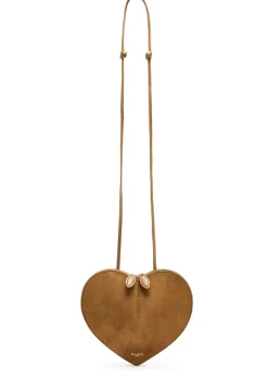 Le Couer suede and leather cross-body bag
