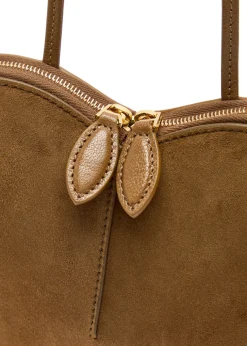 Le Couer suede and leather cross-body bag