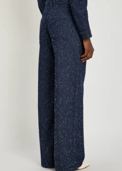Le De-Nimes Large frayed wide-leg jeans