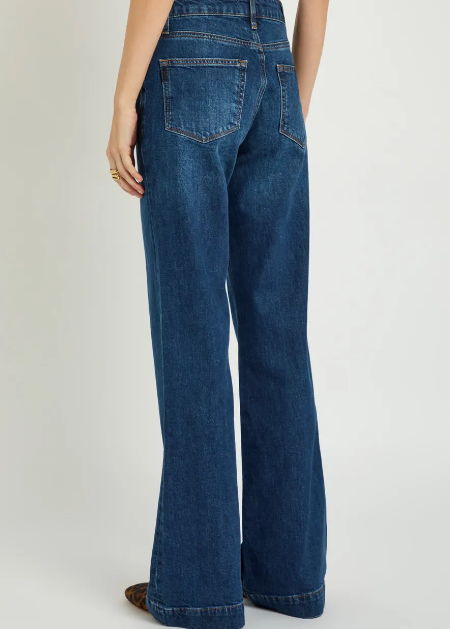 Leenah slim wide-leg jeans
