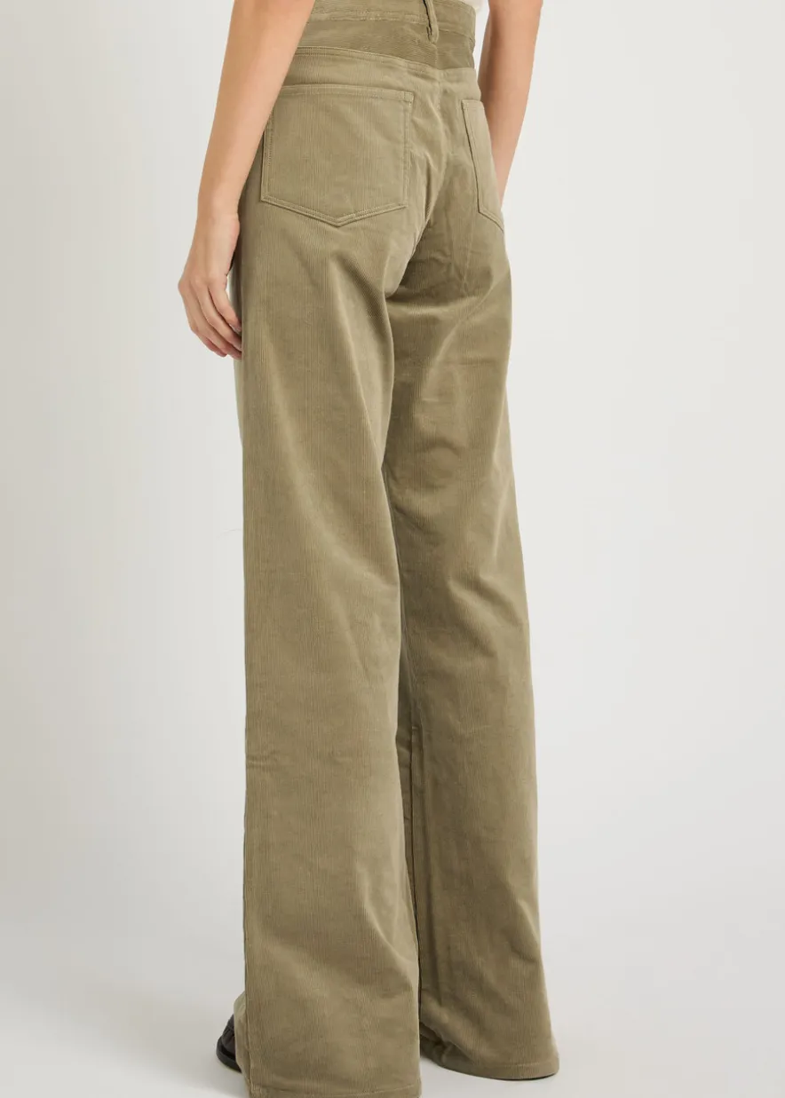 Leenah wide-leg corduroy trousers