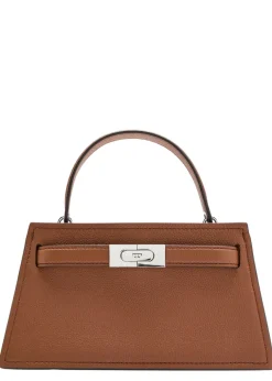 Lee Radziwill mini pebbled leather top handle bag