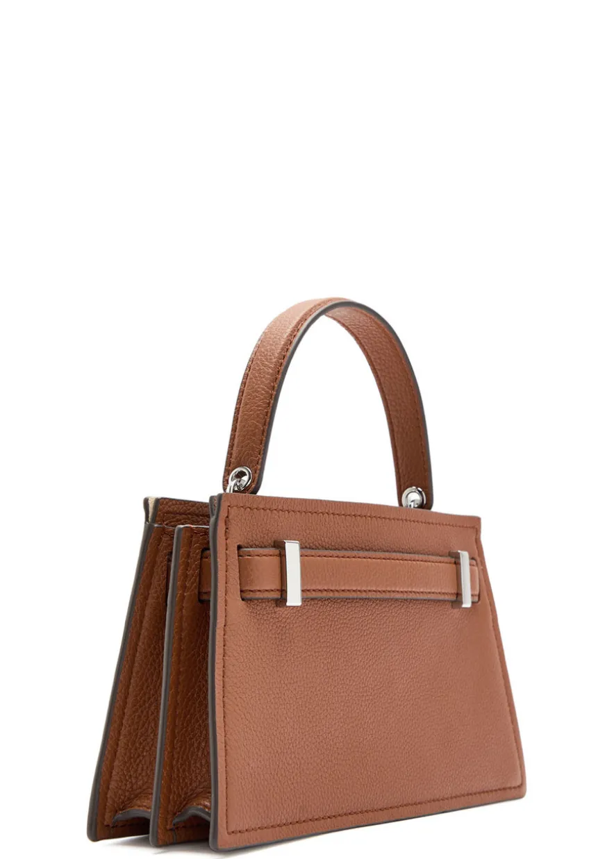 Lee Radziwill mini pebbled leather top handle bag