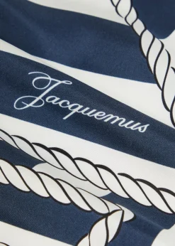 Le Foulard Bateau Corde printed silk scarf
