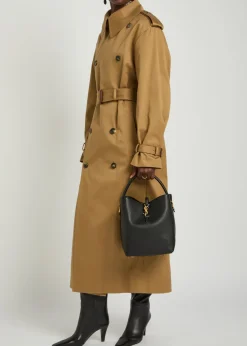Le 37 grained leather bucket bag