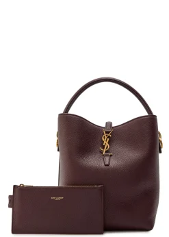 Le 37 grained leather bucket bag