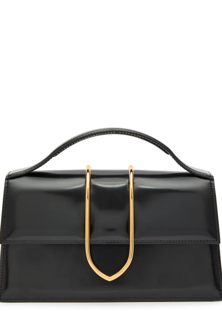 Le Grand Bambino glossed leather top handle bag