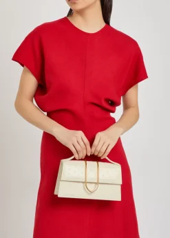 Le Grand Bambino polka dot leather top handle bag