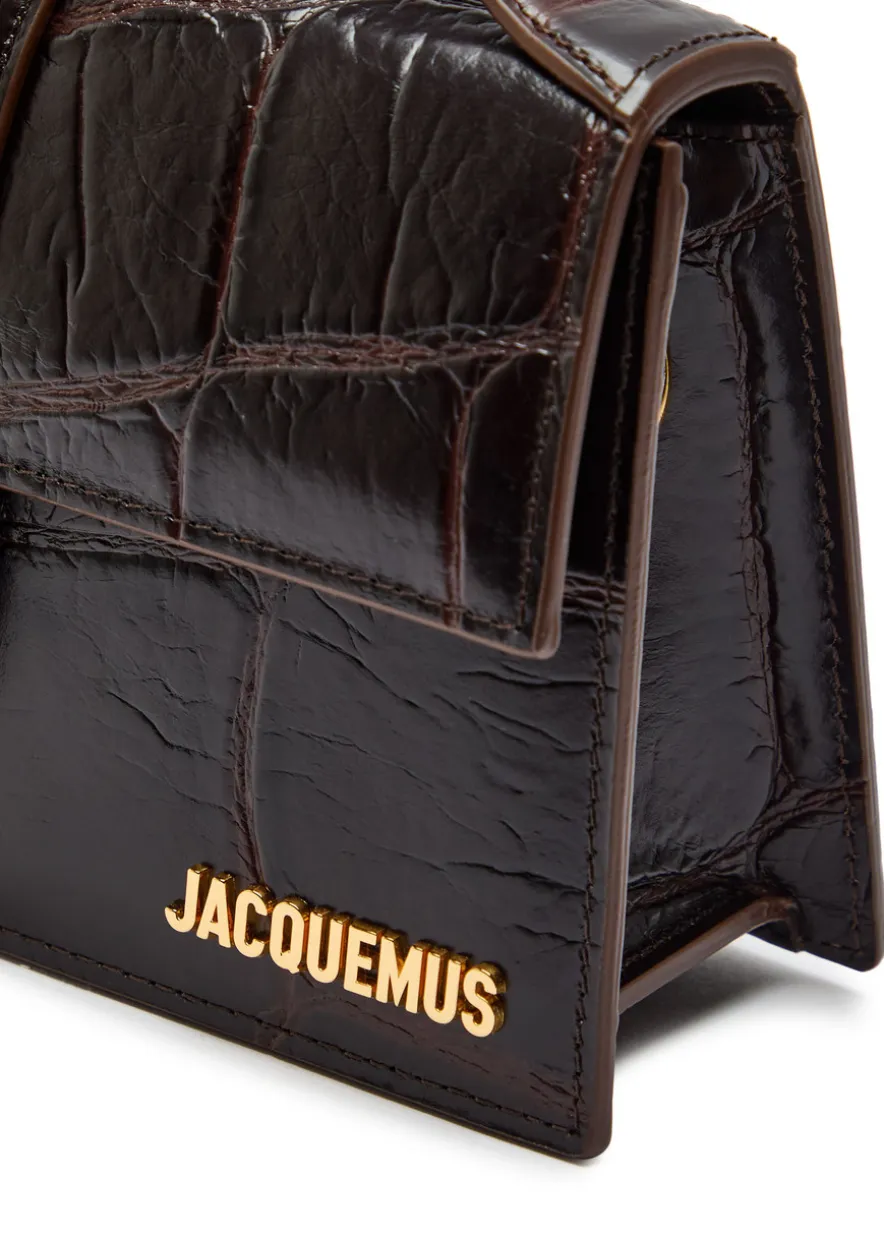 Le Grande Bambino crocodile-effect leather top handle bag