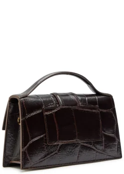 Le Grande Bambino crocodile-effect leather top handle bag