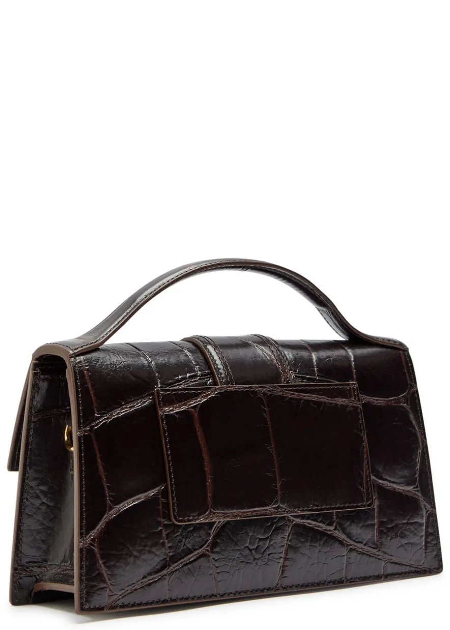 Le Grande Bambino crocodile-effect leather top handle bag