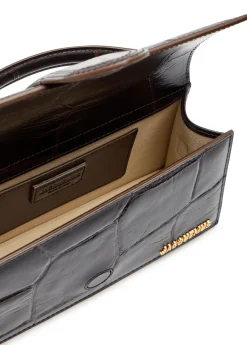 Le Grande Bambino crocodile-effect leather top handle bag