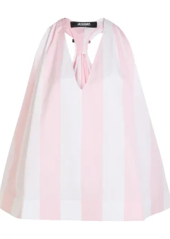 Le Haut Norma striped cotton-poplin top
