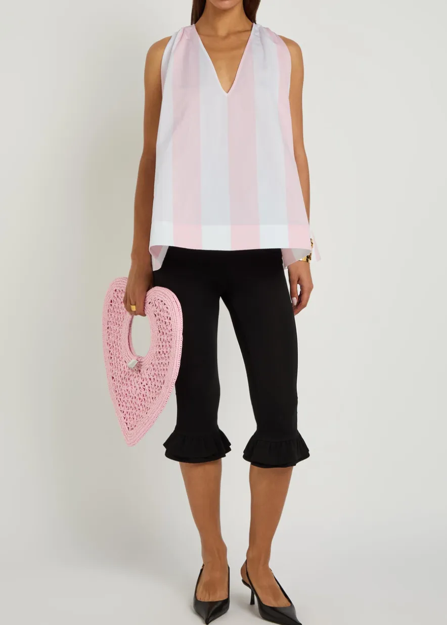 Le Haut Norma striped cotton-poplin top