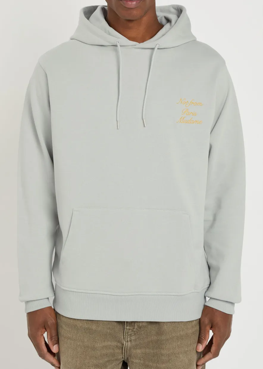 Le Hoodie Slogan Calligraphy hooded cotton sweatshirt