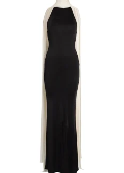 Leia scarf-effect stretch-jersey maxi dress