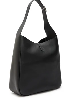Le 5 à 7 large grained leather shoulder bag