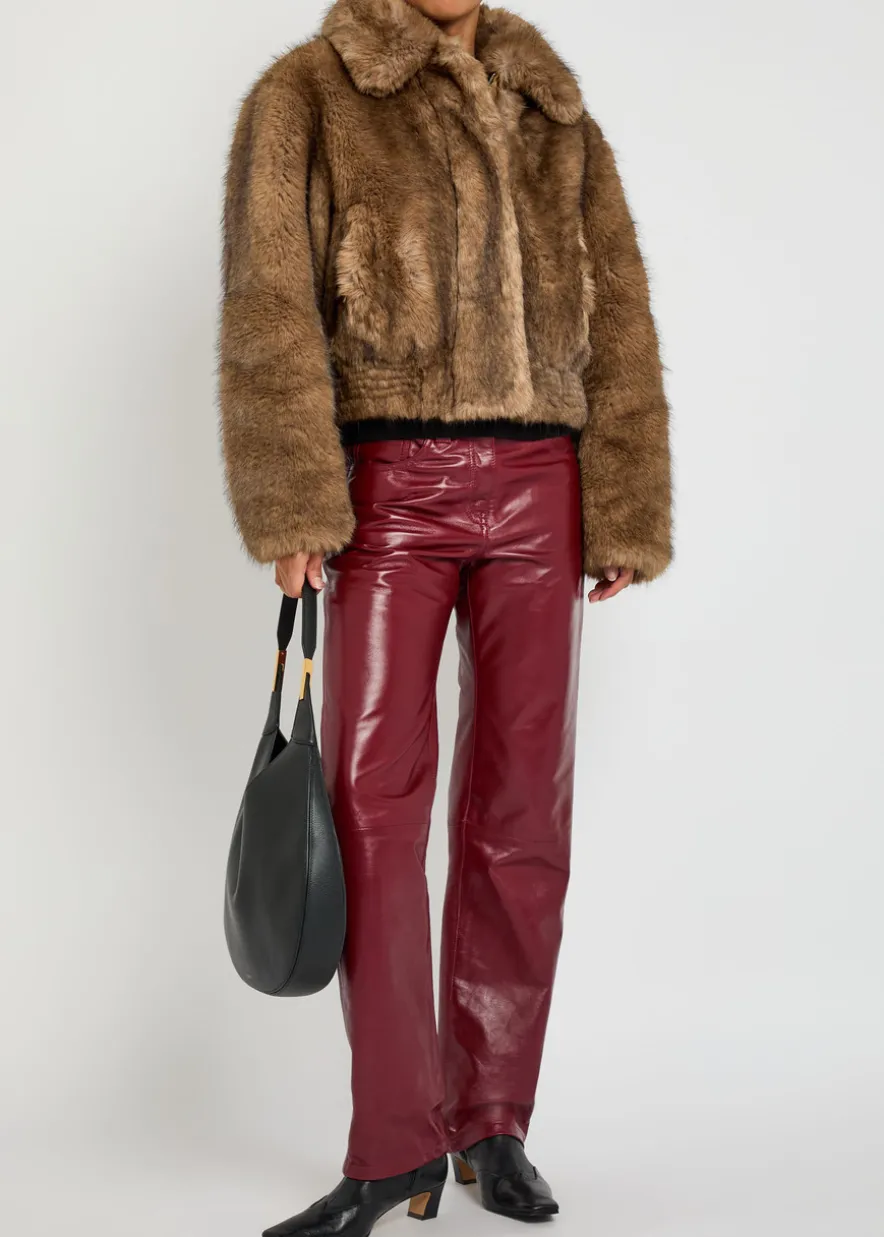 Lena quilted faux fur jacket
