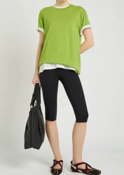 Lena stretch-jersey capri leggings