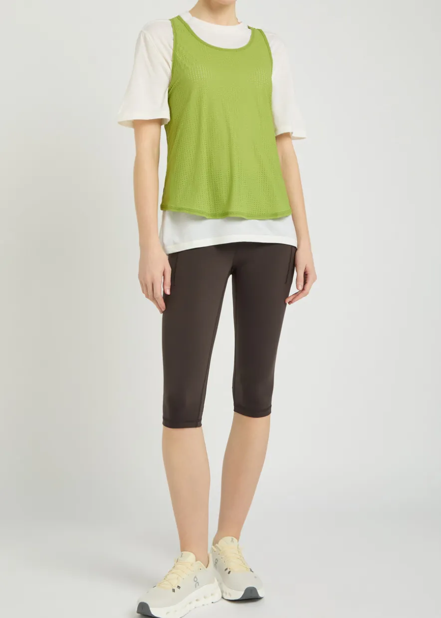 Lena stretch-jersey capri leggings