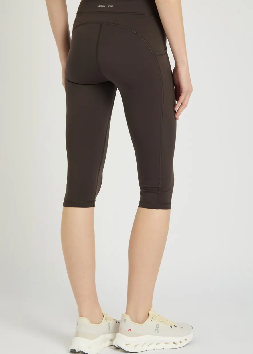 Lena stretch-jersey capri leggings