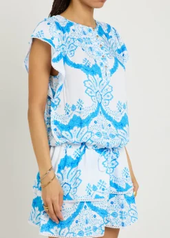 Lenni printed woven cover-up