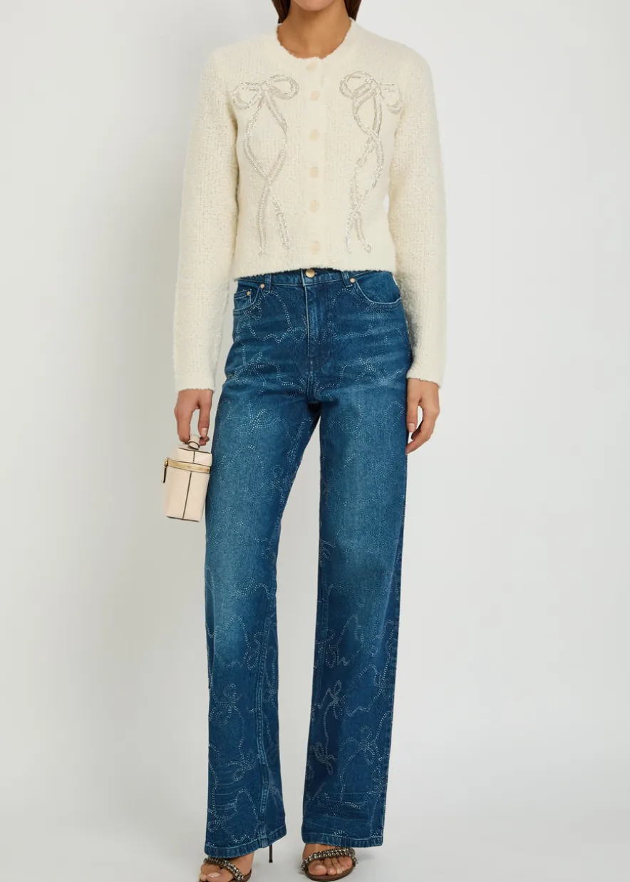 Leocadia embellished wool-blend cardigan