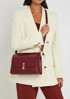 Leonora medium leather top handle bag