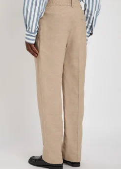 Le Pantalon Croisiere straight-leg linen-blend trousers