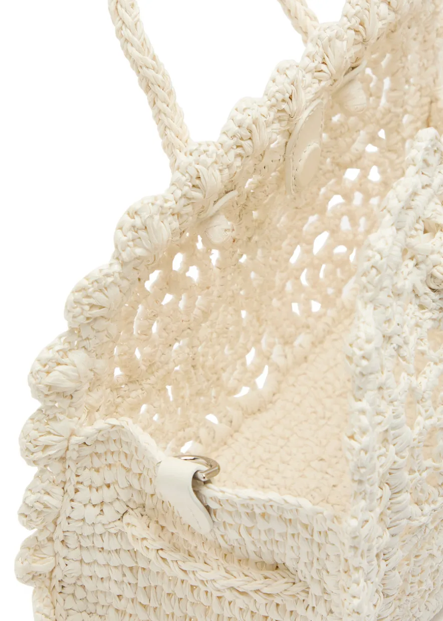 Le Petite Turismo raffia top handle bag