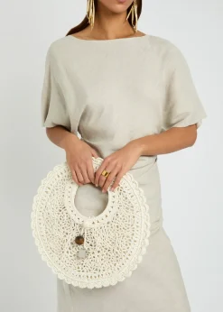 Le Petit Rond Spiaggia raffia basket bag