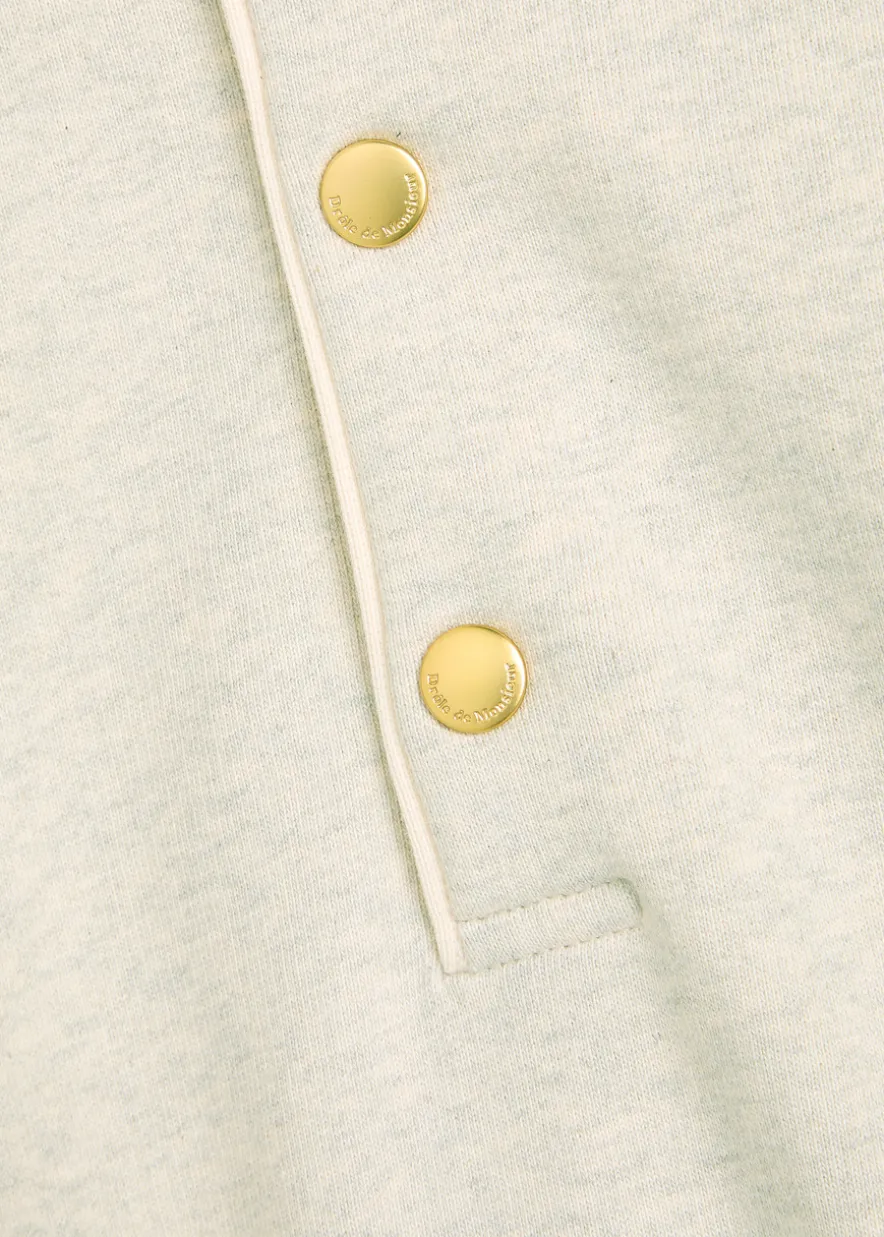 Le Polo Drôle logo-embroidered cotton polo jumper