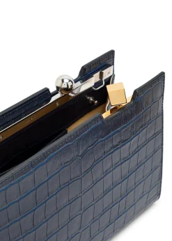 Le Salon crocodile-effect leather shoulder bag