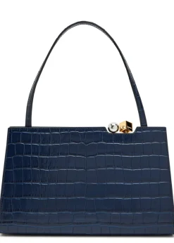 Le Salon crocodile-effect leather shoulder bag