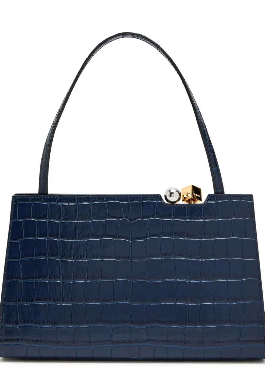 Le Salon crocodile-effect leather shoulder bag