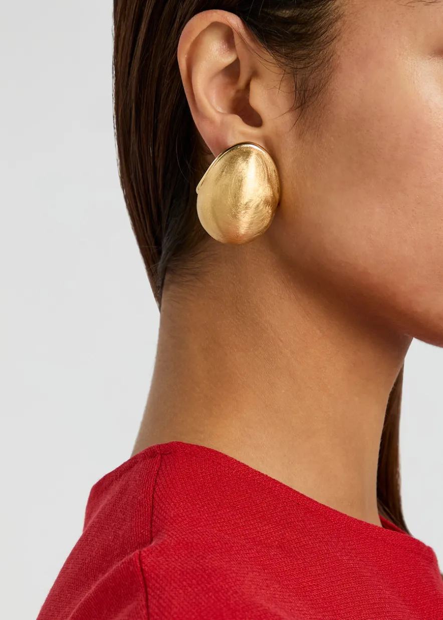 Les Bouclés Raisin brushed drop earrings