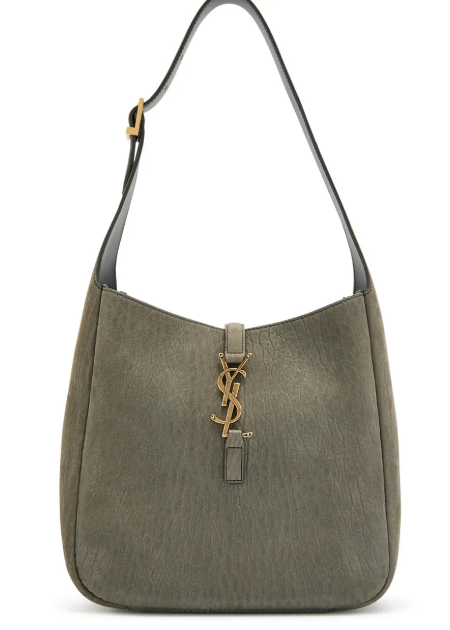 Le 5 á 7 small grained nubuck hobo bag