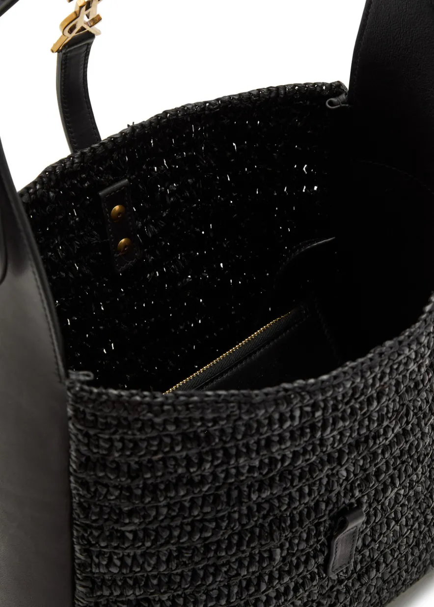 Le 5 à 7 small raffia bucket bag