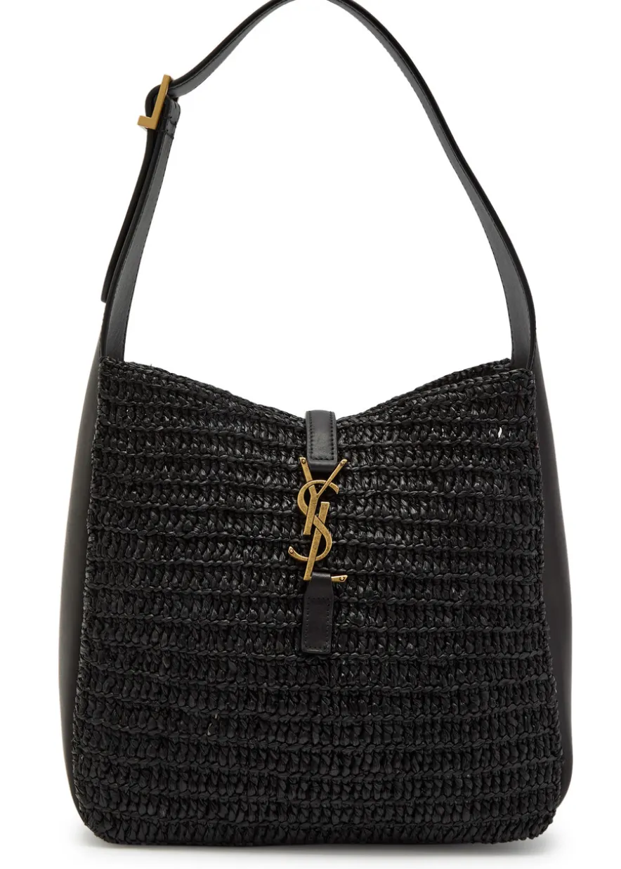 Le 5 à 7 small raffia bucket bag