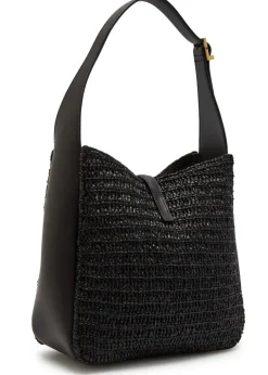 Le 5 à 7 small raffia bucket bag