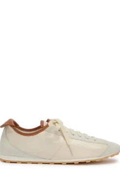 Les Tennis textured leather sneakers