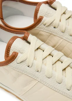 Les Tennis textured leather sneakers