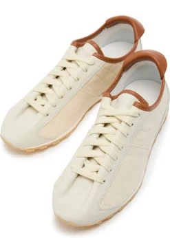 Les Tennis textured leather sneakers