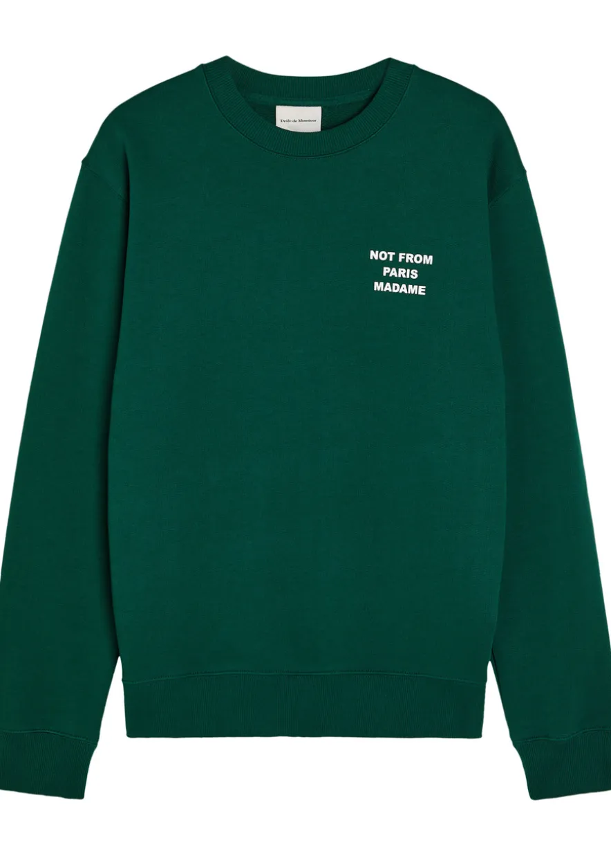 Le Sweatshirt Slogan embroidered cotton sweatshirt